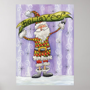 Póster Personalizados Navidades, creo en Santa Claus