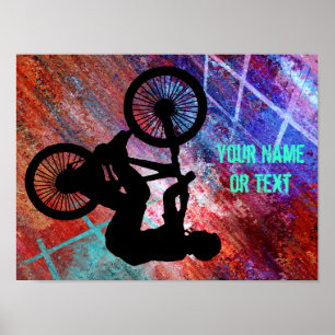 Póster Personalizar BMX Rusty Grunge