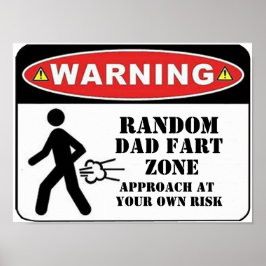 Póster Personalizar chiste de pedo gracioso papá padre DI