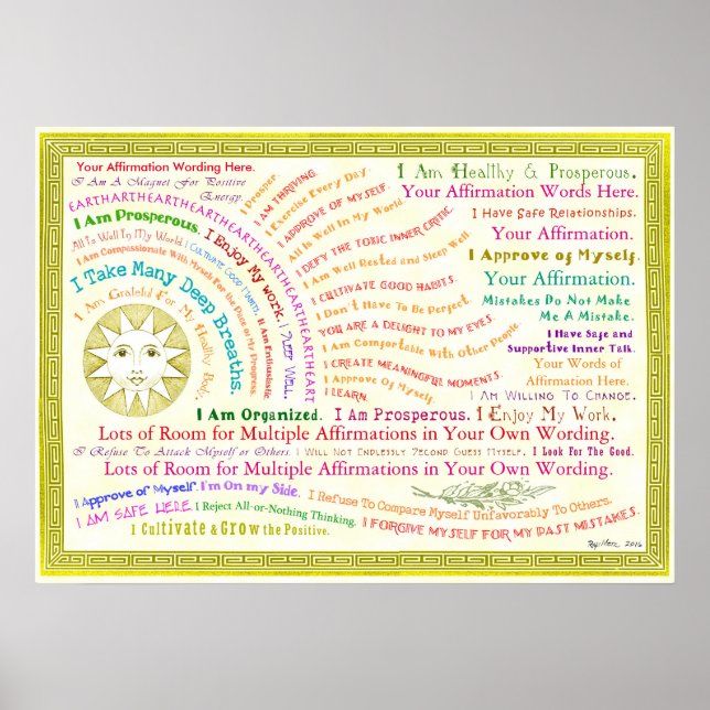 Póster Personalizar de esta afirmación de Sunrise (Frente)