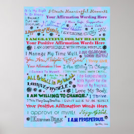 Póster Personalizar de esta afirmación orgánica