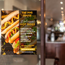 Personalizar Delicious Hotdogs Restaurante Front L