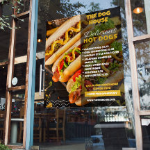Personalizar Delicious Hotdogs Restaurante Front L