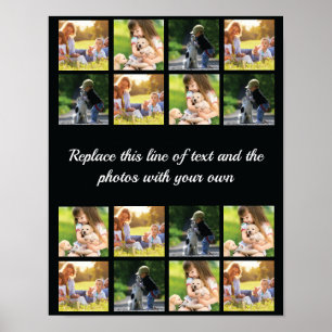 Póster Personalizar el collage de fotografías y el poster