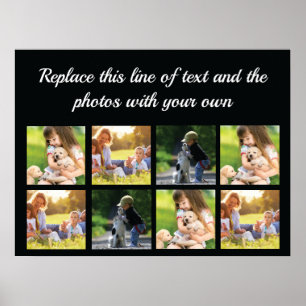 Póster Personalizar el collage de fotografías y el poster