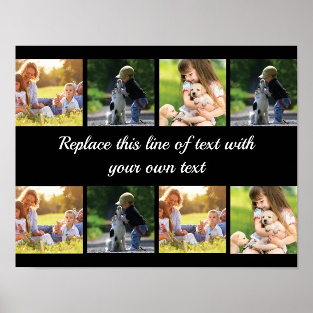 Póster Personalizar el collage de fotografías y el texto (Frente)