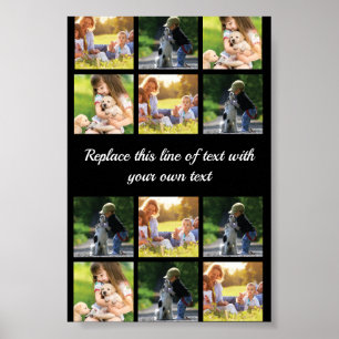 Póster Personalizar el collage de fotos y el Funda de tex