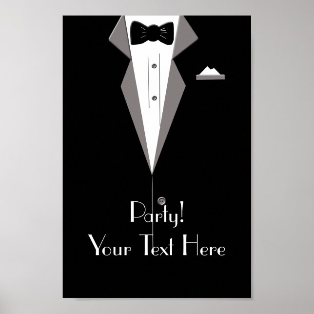 Póster Personalizar el Fiesta Poster Tuxedo Art (Frente)