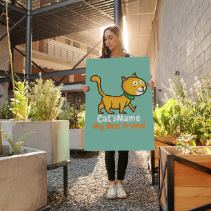 Póster Personalizar el mejor gato amigo