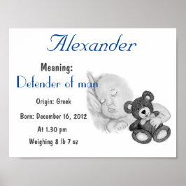 Póster Personalizar el nombre de Alexander significa mant