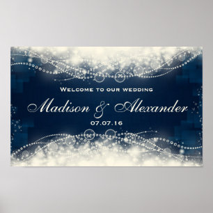 Póster Personalizar Elegant Lace y Pearls Boda
