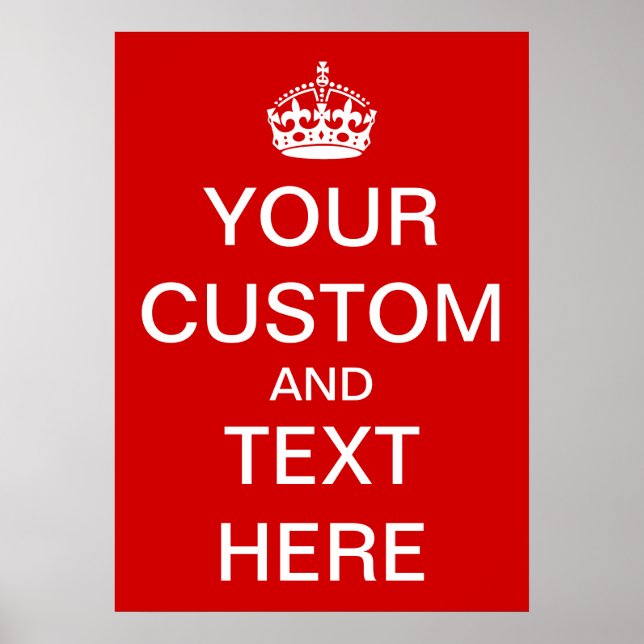 Póster Personalizar mantener la calma y continuar (Frente)