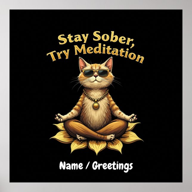 Póster Personalizar Manténgase Sobrio Intenta el Camino d (Frente)