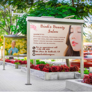Póster Personalizar publicidad de salón de belleza asiáti