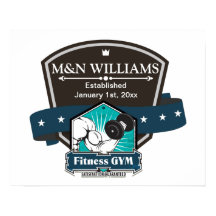 Personalizar Su Nombre Gimnasio Logo