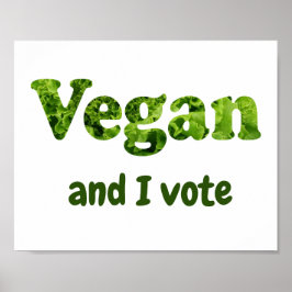 Póster Personalizar Vegan Activista Voter