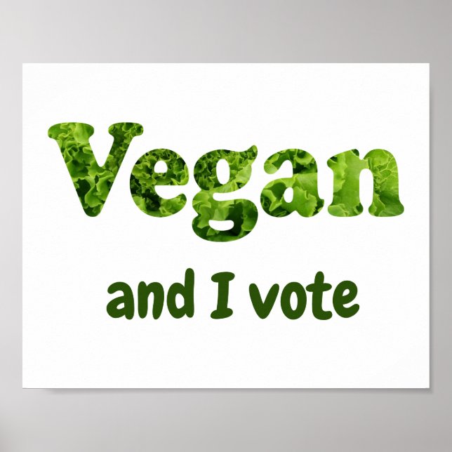 Póster Personalizar Vegan Activista Voter (Frente)