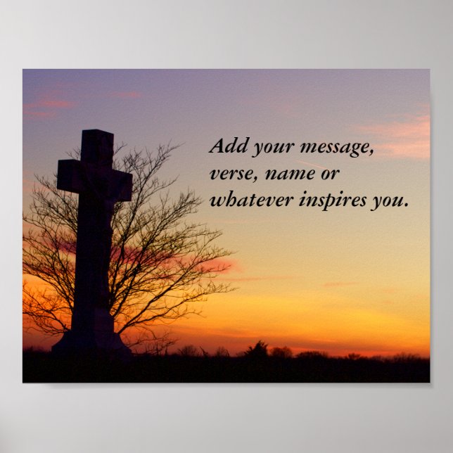 Póster (Personalize) Holy Cross at Sunset (Frente)