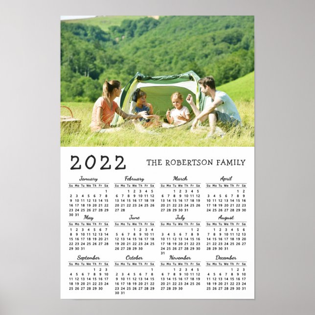Póster Personalized 2022 Calendar Family Photo (Frente)