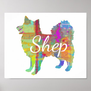 Póster Personalized American Eskimo Dog Art Print Poster