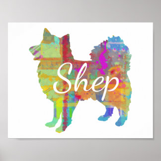 Póster Personalized American Eskimo Dog Art Print Poster