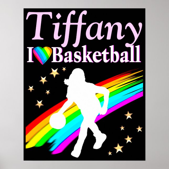 PÓSTER PERSONALIZED BASKETBALL GIRL PLAYER POSTER (Frente)