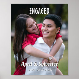 Póster Personalized Engagement Photo 