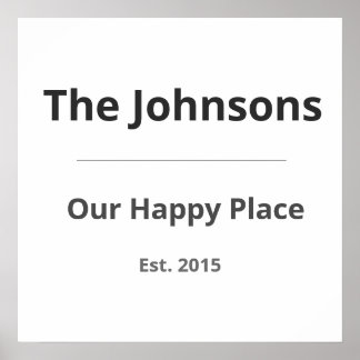 Póster Personalized Family Mug – Custom Family Name & Yea