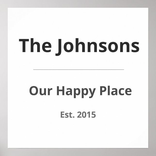 Póster Personalized Family Mug – Custom Family Name & Yea (Frente)