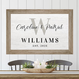 Póster Personalized Family Name Wall Art Custom Print