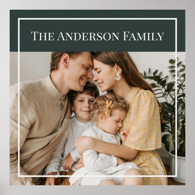 Póster Personalized Family Photo | Custom Family Name  (Frente)
