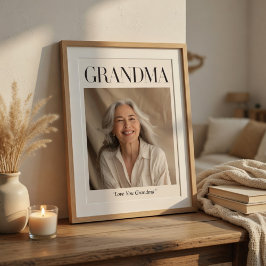 Póster Personalized Grandma Photo | Love You Grandma