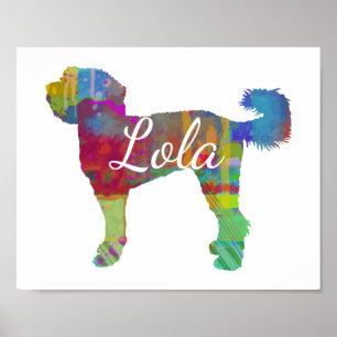 Póster Personalized Labradoodle / Goldendoodle Art Print