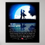 Póster Personalized  Letter To My Future Wife,<br><div class="desc">Personalized  Letter To My Future Wife,  Wife Birthday Gift From Husband,  Idea Valentine Gift Couple/Wedding Warm Sofa Fleece Blanket</div>