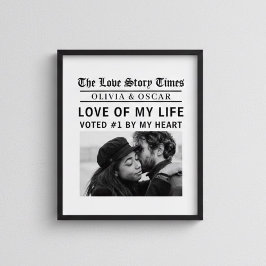 Póster Personalized Love Story Photo | Love of My Life