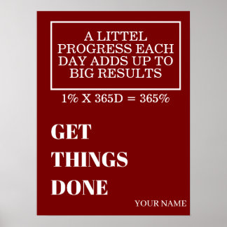 PÓSTER PERSONALIZED NAME MODERN MINIMAL GET THINGS DONE 