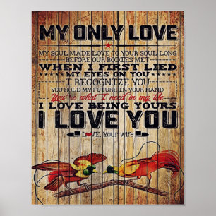 Póster Personalized perfect letter   To my husband letter