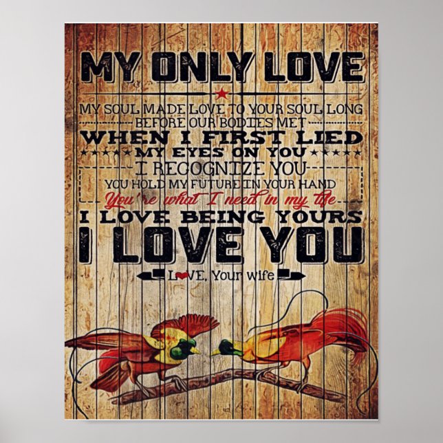 Póster Personalized perfect letter | To my husband letter (Frente)