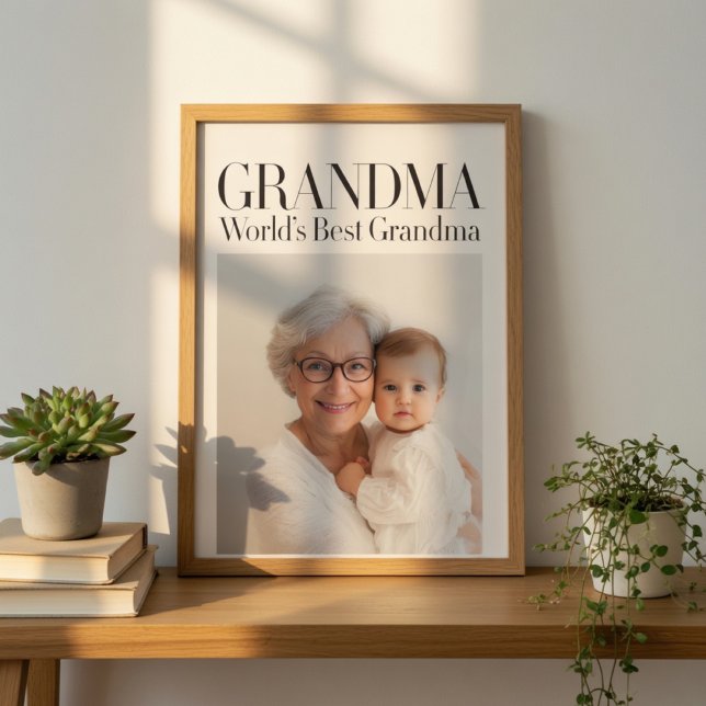 Póster Personalized Photo Gift | World's Best Grandma (Subido por el creador)