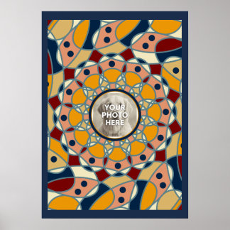 Póster Personalized Photo Mandala Design Baby Shirt