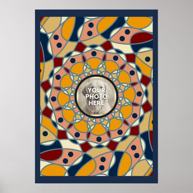 Póster Personalized Photo Mandala Design Baby Shirt (Frente)