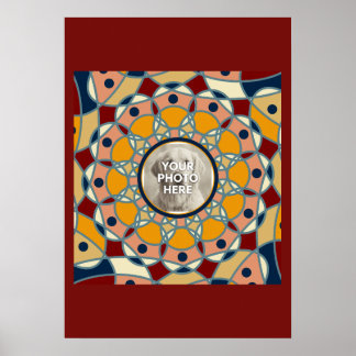 Póster Personalized Photo Mandala Design Baby Shirt