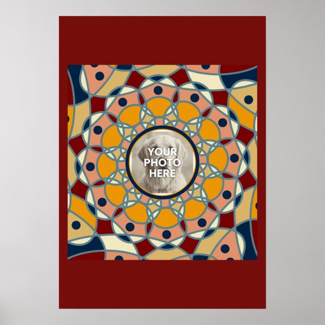 Póster Personalized Photo Mandala Design Baby Shirt (Frente)