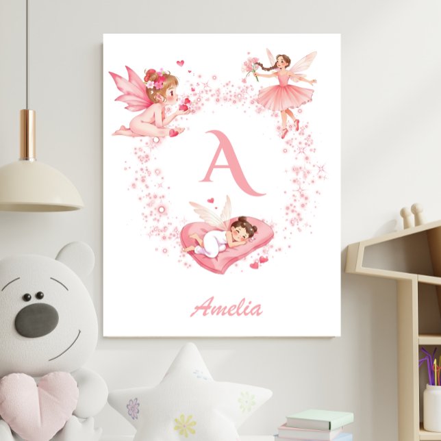 Póster Personalized Pink Floral Fairy Monogram Nursery (Subido por el creador)