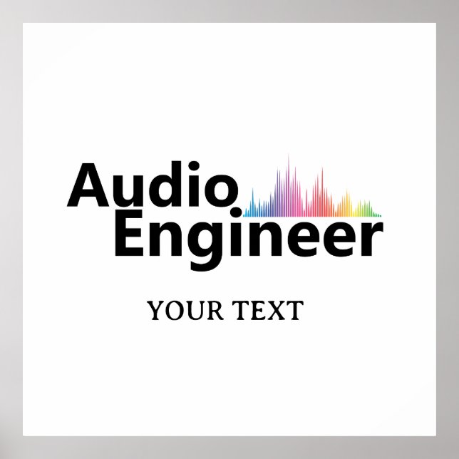 Póster Personalized Sound Engineer Audio Engineering (Frente)