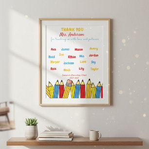 Póster Personalized thank you gift for the teacher 