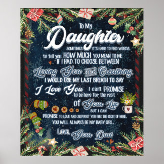 Póster Personalized To My Daughter From Your Dad Blanket