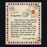 Póster Personalized To My Mom Love Letter From Son<br><div class="desc">Personalized To My Mom Love Letter From Son Gifts. Gift mean from Son for Mom,  really mean,  really beautiful,  That Mom really happy !!</div>