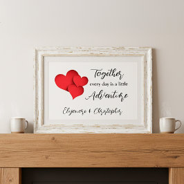Póster Personalized Together Every Day Adventure Quote