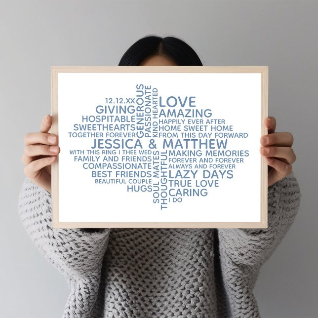 Póster Personalized Typography Word Cloud for Couples (Subido por el creador)